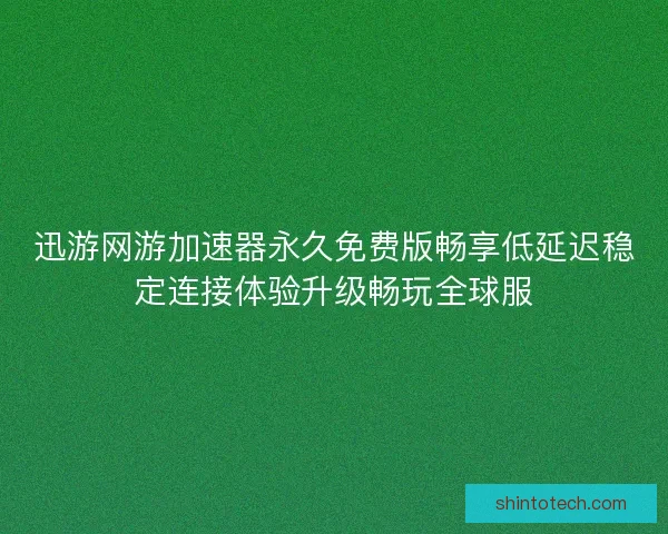迅游网游加速器永久免费版畅享低延迟稳定连接体验升级畅玩全球服
