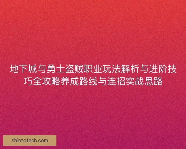 地下城与勇士盗贼职业玩法解析与进阶技巧全攻略养成路线与连招实战思路