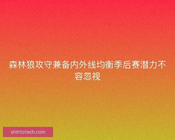 森林狼攻守兼备内外线均衡季后赛潜力不容忽视