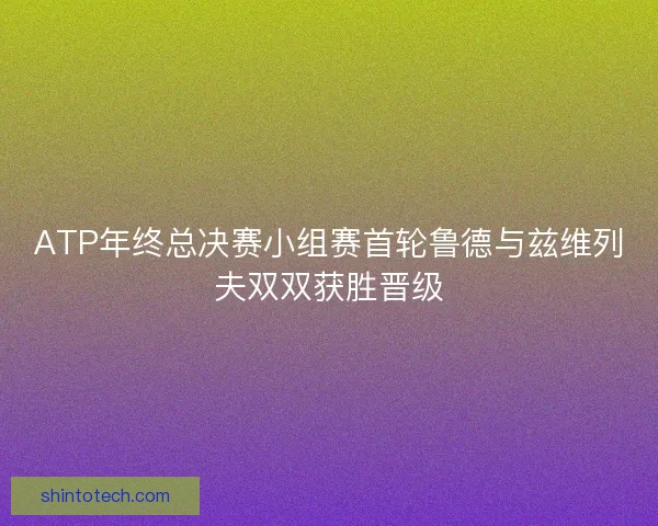 ATP年终总决赛小组赛首轮鲁德与兹维列夫双双获胜晋级