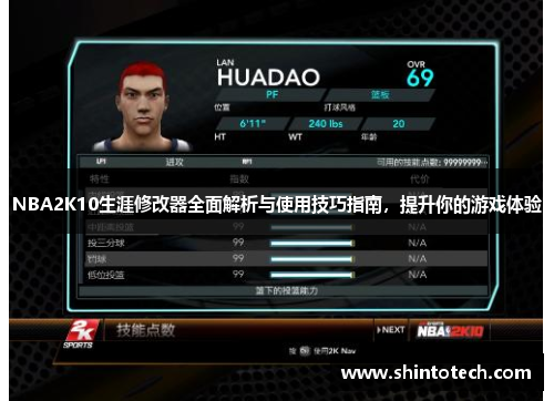 NBA2K10生涯修改器全面解析与使用技巧指南，提升你的游戏体验